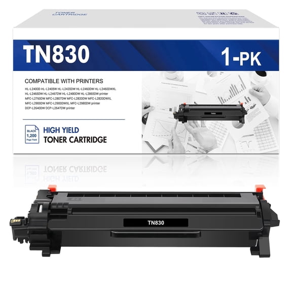 Colorich TN830 TN830XL Toner Cartridge BALCK Compatible for Brother TN-830 TN830-XL HL-L2405W HL-L2400D HL-L2460DW HL-L2480DW DCP-L2640DW MFC-L2820DW MFC-L2900DW Printers
