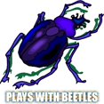 thumbnail image 2 of CafePress - Plays With Beetles 4 - Cute Infant Baby Football Bodysuit, 2 of 3