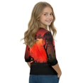 thumbnail image 4 of Grblisyd 3/4 Sleeve Shirt for Girls Boys Casual Basic Tees Fall Winter Halloween Crew Neck Tops Blouse 7-8 Years, 4 of 6