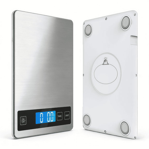 22lb Digital Kitchen Scale,Food Scale Measures in Grams and Ounces for Weight Cooking Baking,1g/0.1oz Precise Graduation,Stainless Steel and Tempered Glass