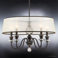 thumbnail image 3 of Urban Ambiance Luxury Mediterannean Chandelier , Medium Size: 15.5"H x 25"W, with Moroccan Style Elements, Crystal Sphere Design, Oil Rubbed Parisian Bronze Finish and Amber Organza Shade, UQL2180, 3 of 8