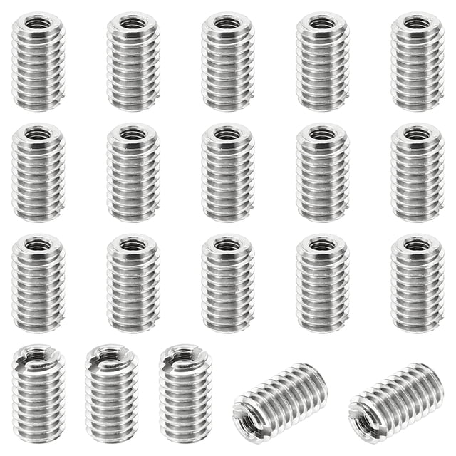 Unique Bargains Adaptateurs de Filetage Manchon Réducteur Écrou 20 Pcs M6x1 Mâle à M3x0.5 Femelle Réparation Insert Écrou 10mm