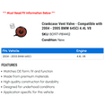 thumbnail image 2 of Crankcase Vent Valve - Compatible with 2004 - 2005 BMW 645Ci 4.4L V8, 2 of 2