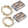 thumbnail image 1 of JH Specialties 66702 Battery Operated LED Waterproof Mini String Lights With Timer Warm White, Set of 2, 1 of 1