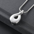thumbnail image 2 of Cremation Urn Necklace for Ashes Stainless Steel Memorial Ash Pendant Keepsake Jewelry for Mom/Dad/Sister/Brother/Grandparents, 2 of 7
