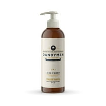 Dandymen Collection Men's 3-in-1 Shampoo, Conditioner and Body Wash, Tobacco Vanilla, 16 oz