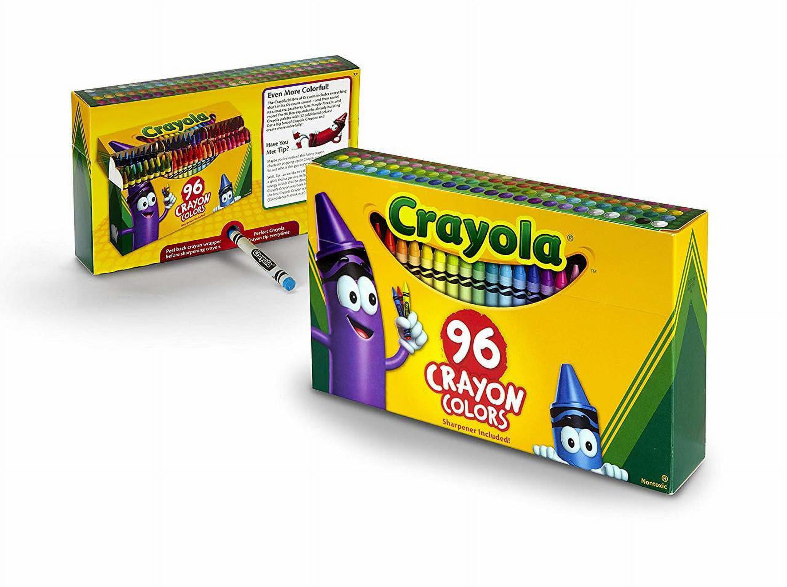 VINTAGE CRAYOLA CRAYONS BIG BOX OF 96 + PLAY-DOH CLASSIC MULTI