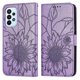 thumbnail image 1 of Funda tipo cartera con girasoles grabados para Samsung A32 4g, multifuncional, elegante y con protección total., 1 of 5