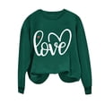 thumbnail image 4 of Meichang Sweat-Shirt de la Saint-Valentin pour Femmes, Col Rond, Graphique Cœur d'Amour, Coupe Ample, Manches Longues, Mignon, 4 of 4