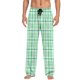 thumbnail image 4 of Pantalones de pijama largos para hombre, informales, con estampado a cuadros, holgados, deportivos, elásticos, rectos, vintage, con bolsillos, 4 of 6