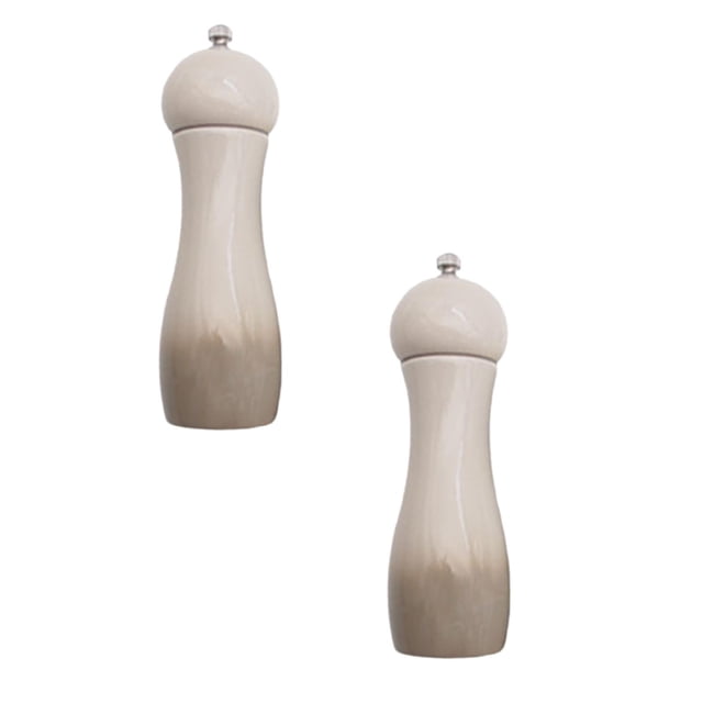 Oleegame 2 Pcs Distributeur d'Épices Mini Poivre du Sichuan Mer Râpe Manuelle Haute Apparence Bouteille à Condiments Outil de Barbecue Beige