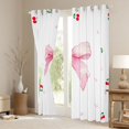 thumbnail image 3 of Homewish Cute Cartoon Bow Curtains Pack of 2 (42x84 Each),Cherry Loves Pattern Curtains Blackout,Pink White Bedroom Curtains For Kids,Breathable Home Decor, 3 of 6