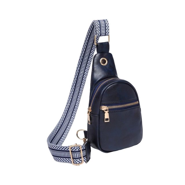 Bag Women Crossbody Backpack Chest Bag Adjustable Shoulder Strap Versatile Blue