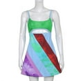 thumbnail image 5 of qolati Holiday Dresses for Womrn Vintage Print Sleeveless Sheath Dress Y2k Fashion Bodycon Mini Slip Dress Retro Bandana Fitted Strap Dress, 5 of 8