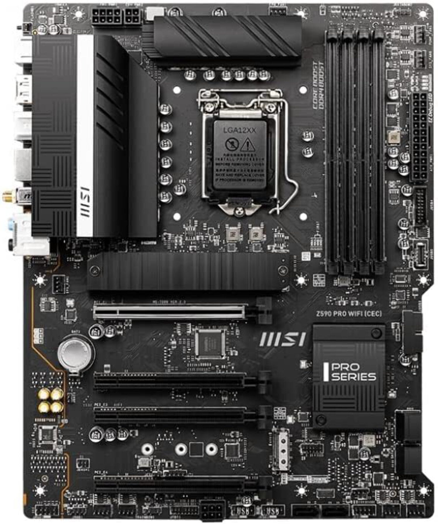 MSI Motherboard S1200 Z590 PCIE ATX Retail (Z590 PRO WIFI (CEC))(Used
