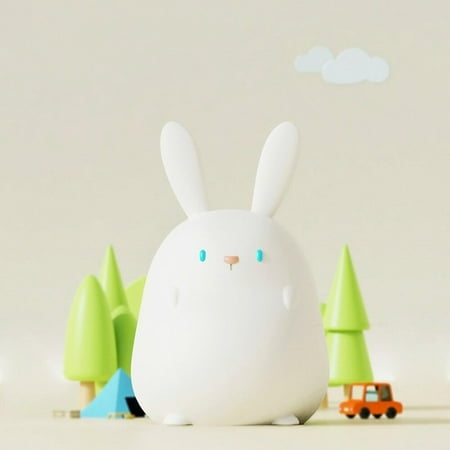 

Cute rabbit small night light long endurance dual-gear brightness adjustment cute fun image suitable for children s room lighting atmosphere