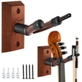 thumbnail image 1 of Soporte de pared para violín SNIGJAT de madera dura con soporte para arco, violín 4/4-1/4, 1 of 9