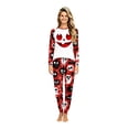 thumbnail image 2 of Matching Halloween Pajamas for Family Festival 2 Piece Sets Casual Sleepwear Nightwear Long Sleeve Cute Funny Pumpkin face Ghost Fashion Family Holiday Loungewear Women M, 2 of 4
