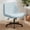 Blue Teddy, variant on Orange Factory Criss Cross Chair Wheels Wide Cross Legged Office Desk Vanity Chair Comfy Fabric Armless Adjustable Swivel for Home Computer Task (Beige Wheel, Fabric)