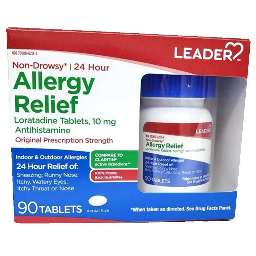 Leader Allergy Relief Loratadine 10mg Tablets, 90ct 096295130737S635