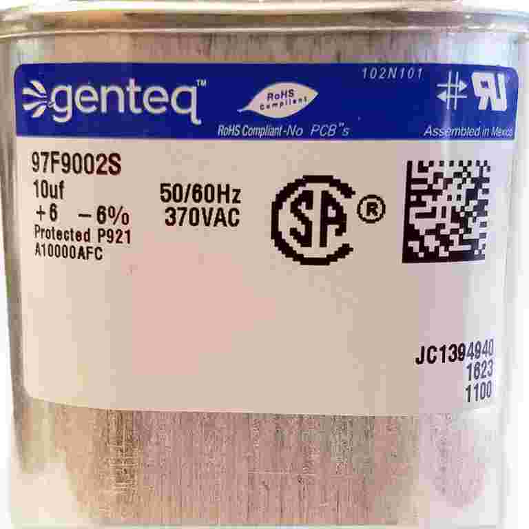 Climatek 10 UF 440V Oval Motor Run Capacitor – Fits GE Genteq 97F9002BZ3