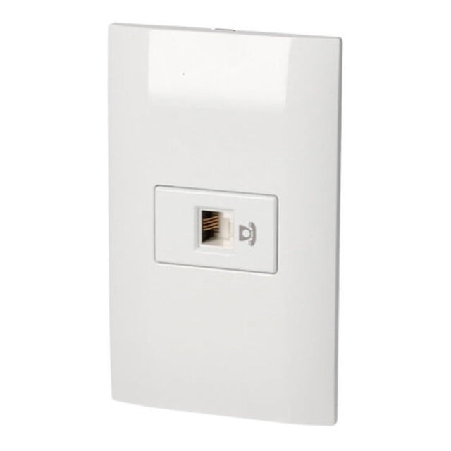 Placa De Toma Telefonica Blanca Hogar Casa Telefono Surtek Surtek P434B