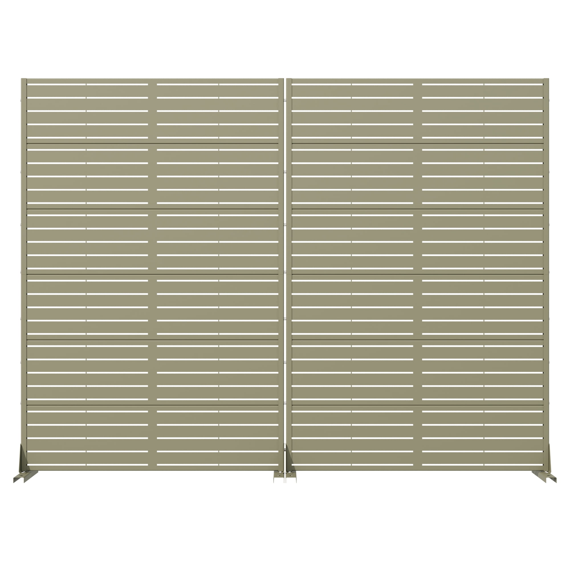 Metal Privacy Metal Screen Fence Panel Set of 2