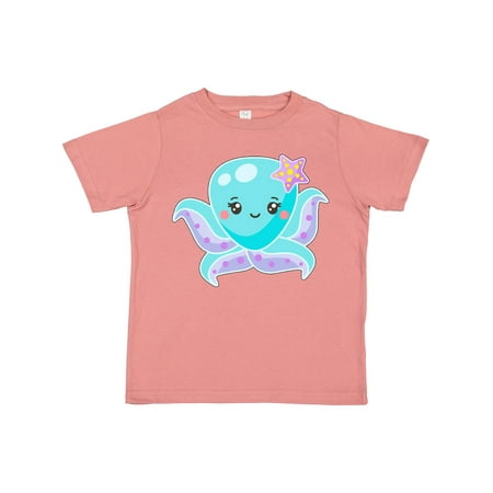 

Inktastic Cute Octopus Blue with Star Gift Toddler Boy or Toddler Girl T-Shirt