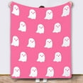 thumbnail image 5 of Halloween Throw Blanket for Couch and Bed Ghosts Spooky Pumpkins Print on Soft Blanket for Kids and Adult, 5 of 10