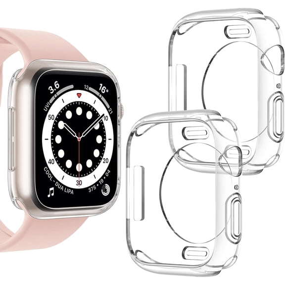 XiHAMA [2 Pack] Bumper Case Compatible with Apple Watch Series, Ultra Thin Soft TPU Shockproof Case Cover Bumper Protector Watch Accessories (No Screen Protector)