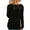 Black, variant on Floral Lace Patchwork Knit Sweater For Women Crewneck Long Sleeve Casual Pullover Top With Elegant Details L Size Black