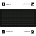 thumbnail image 4 of Better Homes & Gardens Gel Comfort Kayla Collection Rich Black 20" x 39" Anti-Fatigue Kitchen Mat, 4 of 5