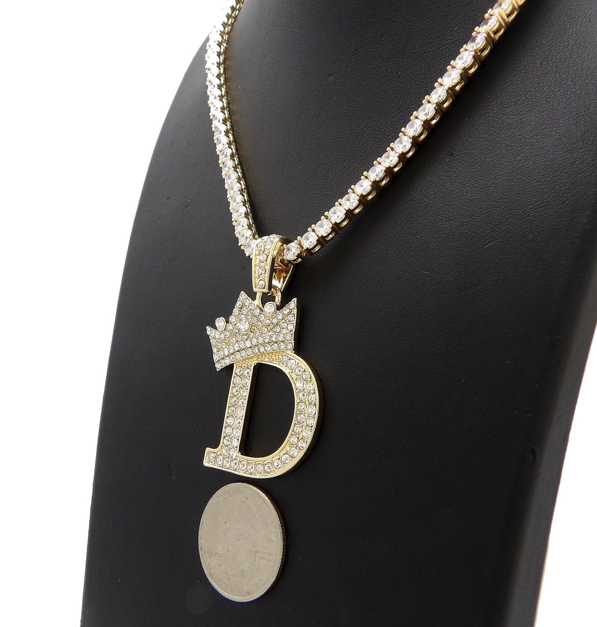 iJewelry2 Kings and Queens Crowned Initial Letter D Pendant iJewelry2 Kings and Queens Crowned Initial Letter D Pendant