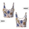 thumbnail image 6 of Rateoe Antique Vintage Teapot Coffee Grinder Print Womens' Sports Bras Scoop Neck Sports Vest- Padded U Back Seamless High Impact Support, 6 of 7