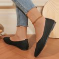 thumbnail image 5 of Miluxas Womens Round Toe Flats ,Comfort Knit Flats,Slip-on Breathable Flat Shoe,Soft Casual Ballet Shoes Elegant Flats Black 6(37), 5 of 9