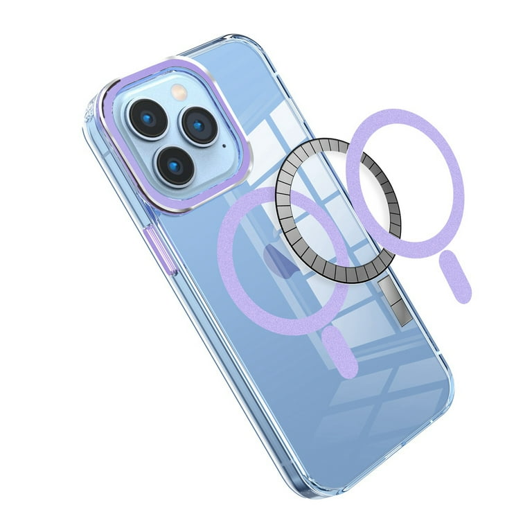 ★DESIGN SKIN★ iPhone 16 Pro MagSafe Full Cover Case Purple Best iPhone 16 Pro Shockproof Case with MagSafe