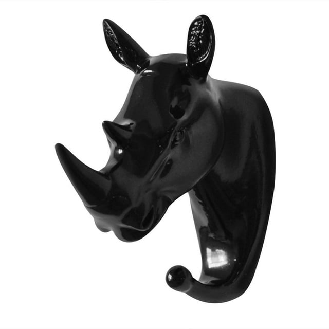 3D Animal Head Wall Hanger Resin Coat Hat Hanging Hook Heavy Duty Holder Rack Home Decoration Type 5