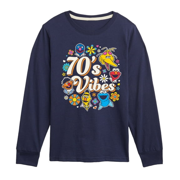 Sesame Street - 70S Vibes Characters - Toddler and Youth Long Sleeve T-Shirt