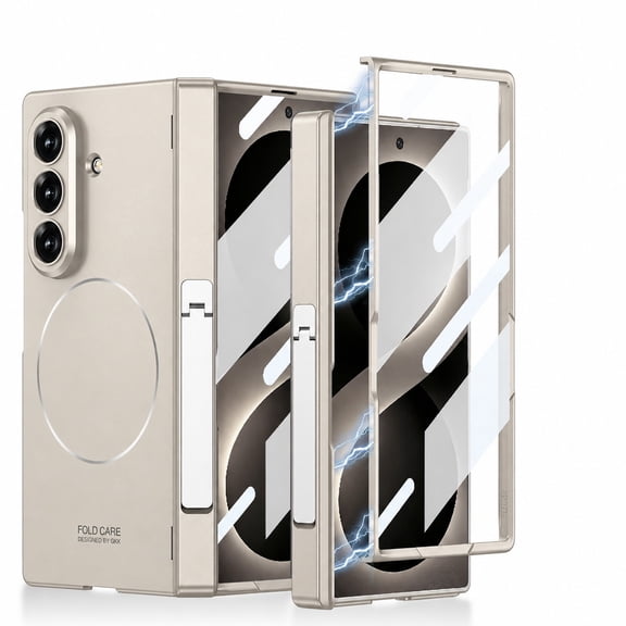 Decase For Samsung Galaxy Z Fold8 Ultra Back Cover with Screen Protector Included and Kickstand,Titaniumgray