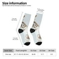 thumbnail image 2 of Vsdgher White Reindeer Portrait Crew Socks for Men & Women, Breathable Casual Athletic Ankle Socks, 2 of 6