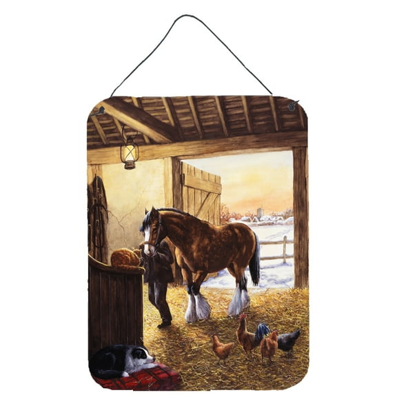 Cydesdale In The Stable Wall or Door Hanging Prints