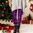 thumbnail image 6 of Gamivast Christmas Leggings for Women Soft Striped High Waisted Christmas Tree Pajama Pants Stretchy Tummy Control Ankle Length Workout Running Leggings Winter Fashion Outfits, 6 of 6