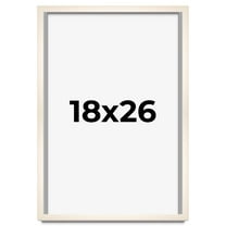 18x26 Frame White Wheat Solid Wood Picture Frame | Moulding Width 0.75 Inches | Interior Depth 0.5