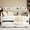 White & Natural Wood, variant on Cocosity Modern Sturdy Metal Twin Daybed Frame with Trundle & Upholstered LED Headboard, Sofa Bed for Small Apartment, Gray & Black