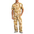 thumbnail image 2 of CCRFTGI Men's Camo Pajamas Set Lightweight Breathable Sleepwear Short Sleeve and Pants 2 Piece Set Beige XL, 2 of 6
