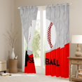 thumbnail image 3 of Feelyou Cartoon Baseball Sports Curtains Pack of 2 (42x84 Each), Est Softball Sleep Repeat Curtains Blackout, Teens Kids Girls Teens Bedroom Curtains, Curtains and Drapes Decor, 3 of 6
