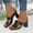 Black, variant on AXXD Women Black Sandals Summer New Square Headed Thick Heels Shoes Open Toe Sandals