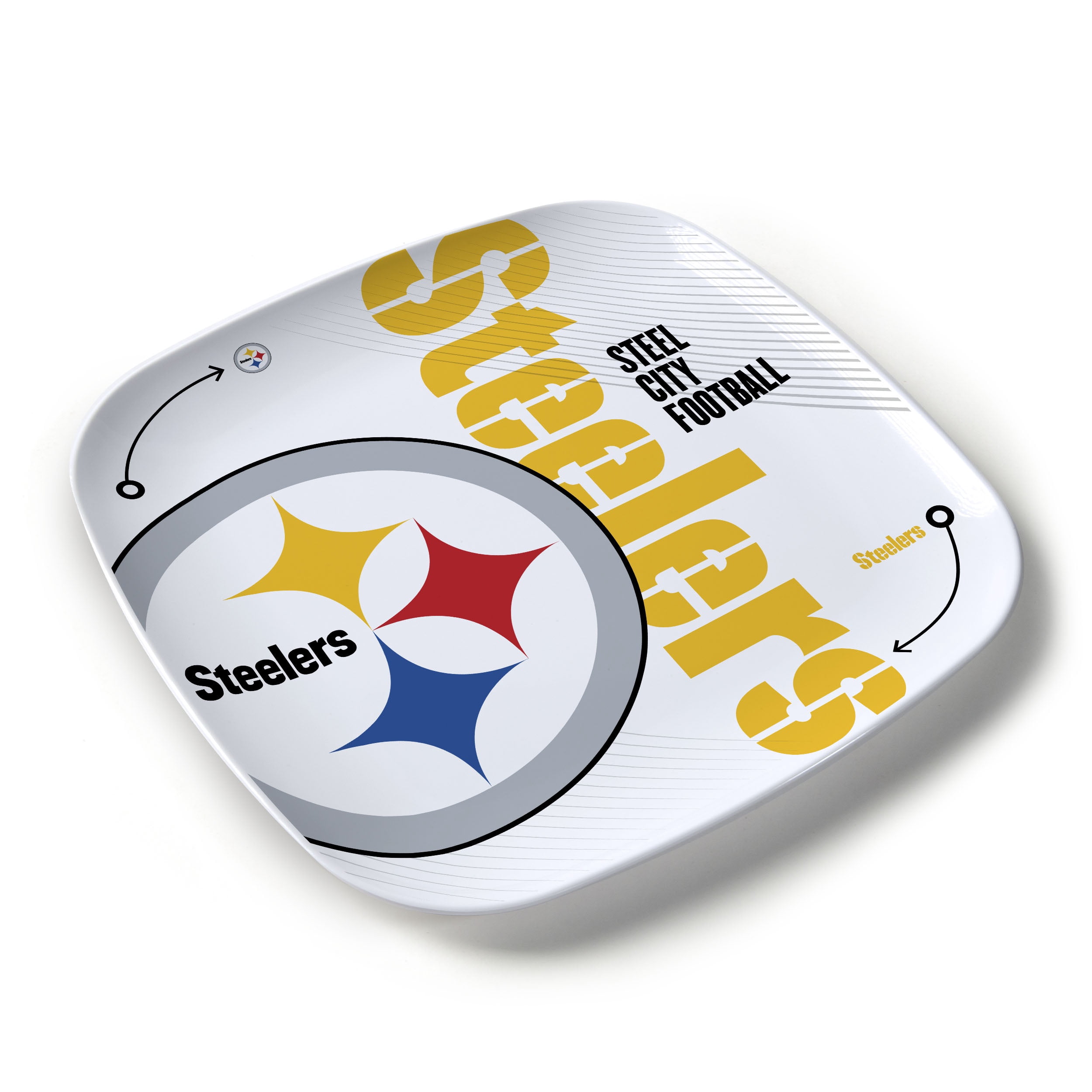 YouTheFan NFL Pittsburgh Steelers Large Party Plate