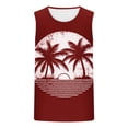 thumbnail image 3 of Hombres Moda Casual sin Mangas Impresión Suéter Cuello Redondo Tanque Deportivo, 3 of 4