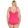 thumbnail image 5 of Time and Tru Women's and Plus Solid Ruffle Strap One Piece Swimsuit, Sizes S-3X, 5 of 11